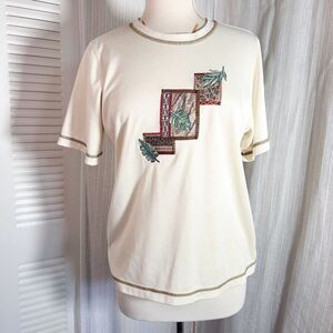 BonWorth | Women’s | Blouse | S | Vintage Cottage Core Embroidered Detailed Crea